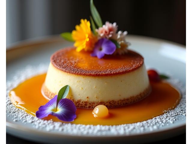 Artfully plated dessert for a private dining experience